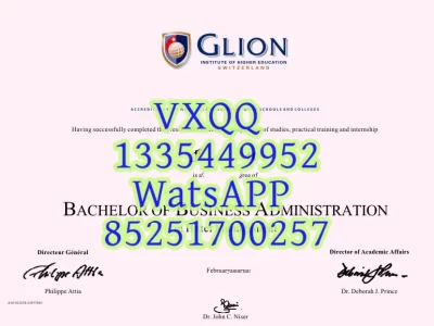 Certificate from Glion Hotel Management College