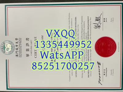 Diploma from City University of Macau