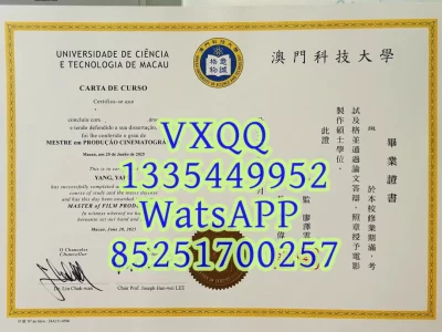 Diploma from Macau University of Science and Technology