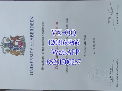 Diploma from the University of Aberdeen