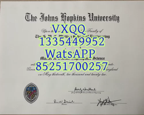 Johns Hopkins University Diploma