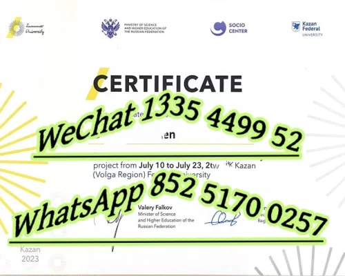 Diploma from Kazan Federal University