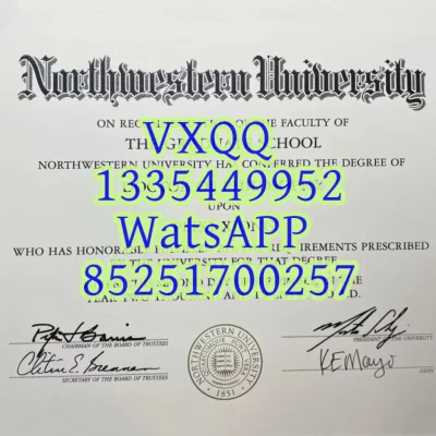 Diploma from Northwestern University in the United States