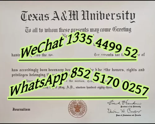 Diploma from Texas A&M University