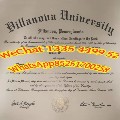 Diploma from Villanova University