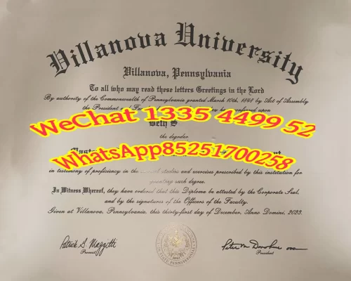 Diploma from Villanova University
