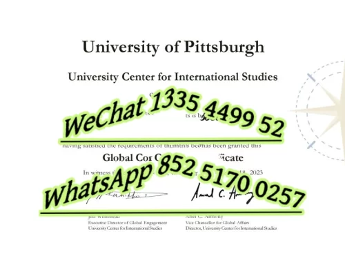 Diploma from the University of Pittsburgh