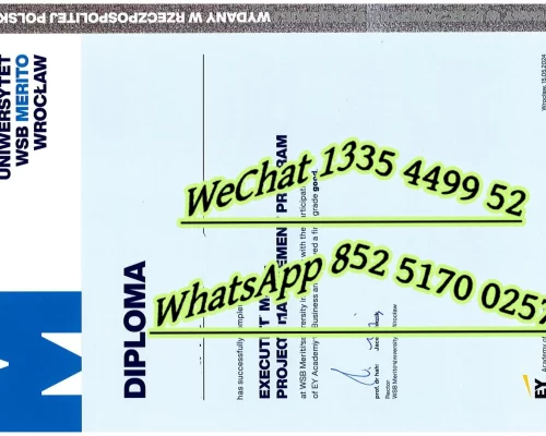 Diploma from the University of Wroc ł aw