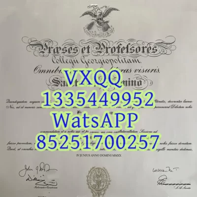 Diploma from Georgetown University in the United States
