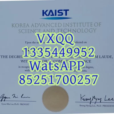 Korean KAIST University Diploma Korean University Graduation Certificate