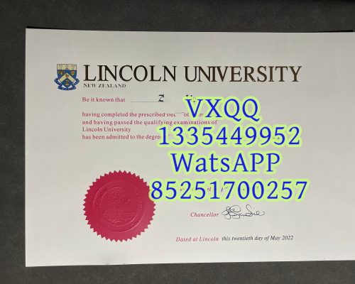 New Zealand Lincoln University Degree Book