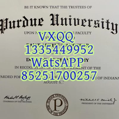 Diploma from Purdue University in the United States