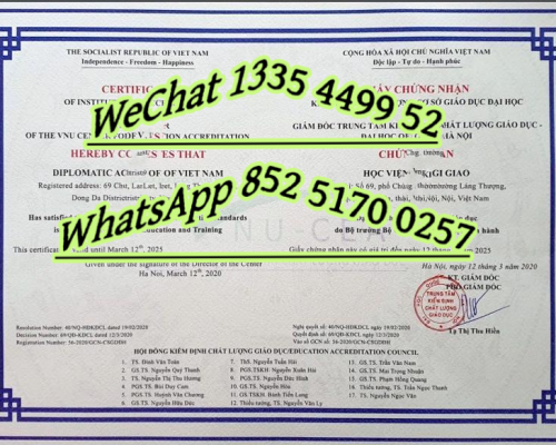 Diploma from Hanoi Normal University