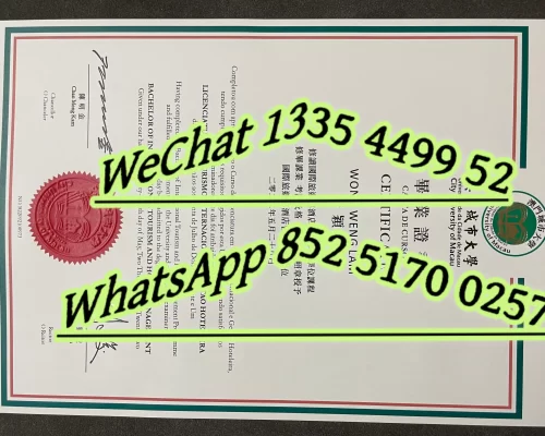 Diploma from City University of Macau