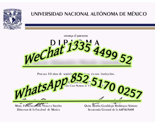 Diploma from Monterey University of Technology in Mexico