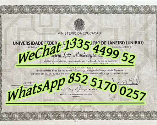Diploma from the Federal University of Rio de Janeiro