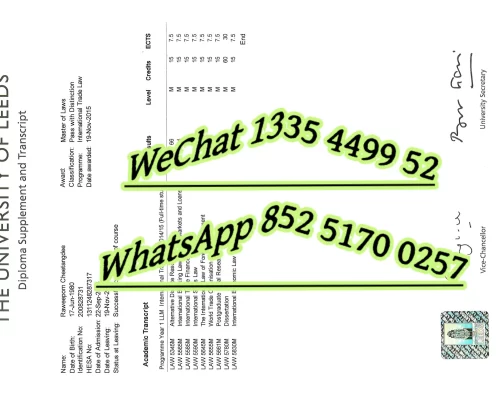 利兹大学成绩单-University of Leeds transcript