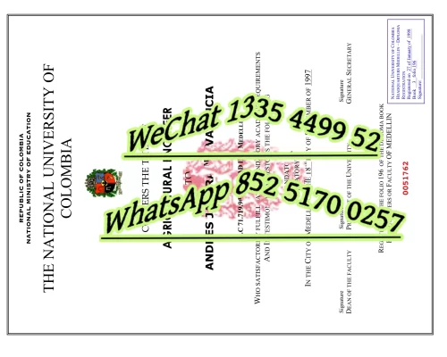 哥伦比亚国立大学文凭-Diploma from the National University of Colombia-