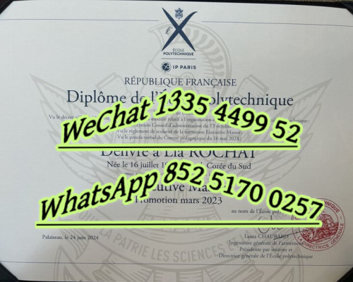 巴黎综合理工学院毕业证-Diploma from É cole Polytechnique in Paris