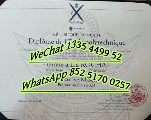 巴黎综合理工学院毕业证-Diploma from É cole Polytechnique in Paris