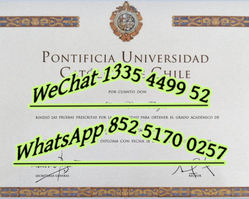 智利天主教大学毕业证- Diploma from the Catholic University of Chile
